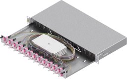 Easylan EASYLAN LWL-Spleissbox Grade C 48,26cm 19Zoll 1HE 24 Ports 24x LC-Duplex OM4