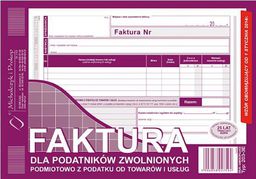Michalczyk & Prokop D FAKTURA A5 2SKŁ.ZWOL.VAT 203-3E POZ. DRUK - 203-3E