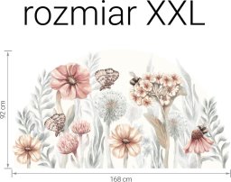 Pastelowe Love Polne Kwiaty XXL - naklejka na ścianę