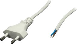 MPL Power POSAC-CEE7/16WH30: POS AC cable CEE7/16-YJ01[2,5A]-tinned ends H03VVH2-F2G0,75 L=3000 white