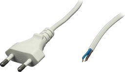 MPL Power POSAC-CEE7/16WH12: POS AC cable CEE7/16-YJ01[2,5A]-tinned ends H03VVH2-F2G0,5 L=1200 white