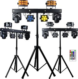LIGHT4ME LIGHT4ME MT BAR 1 zestaw oświetleniowy multiefekt RGBW 4w1 głowica ruchoma efekt derby stroboskop par