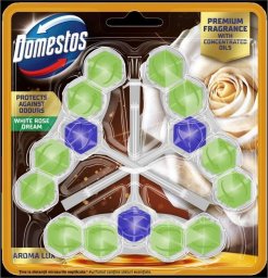 Domestos Domestos kostka toaletowa aroma lux white rose & green tea tree oil 3 x 55 g 165g