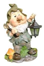 Voyageur Press STATUE DWARF WITH LANTERN