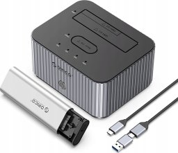 Stacja dokująca Orico Stacja dokująca do dysków z funkcją klonowania M.2 NVME + 2,5"/3,5 HDD / 2,5" SSD - szara