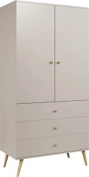 Fabryka Mebli Akord Szafa LEBEL z szufladami 3SZ 100cm kaszmirowa MELIMEBLE