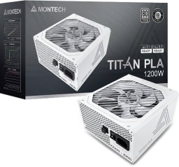 Zasilacz Montech Montech Titan PLA 1200W - 80 PLUS & Cybenetics Platinum Netzteil, modular, PCIe 5.1 - 1200 Watt, weiß