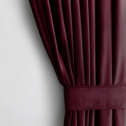 AmeliaHome AmeliaHome Zasłona VELVET styl klasyczny na taśmie 140x270 czerwona