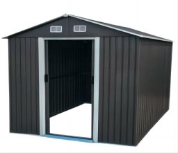 kontrast Domek metalowy na narzędzia blaszak, szopa 312x257x202 szary antracytowy