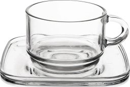 lav Filiżanka ze spodkiem szklana 250 ml 6 szt.