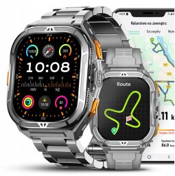 Smartwatch JG Smart SMARTWATCH MĘSKI GPS ZEGAREK MENU POLSKIE ROZMOWY ZDROWIE SMART WATCH SPORT