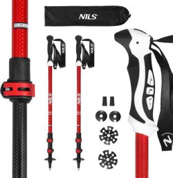 Nils Extreme Kijki trekkingowe Nils Aluminiowe TK8601 regulowane 65-135cm