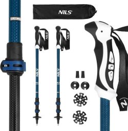 Nils Extreme Kijki trekkingowe Nils Aluminiowe TK8601 regulowane 65-135cm