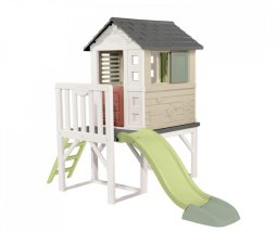 Smoby Domek dla dzieci Na palach ze zjeżdżalnią