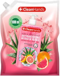 Świt CLEANHANDS Hand Soap Mydło antybakteryjne w płynie Aloes i Grejpfrut - zapas 1000 ml