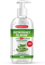 Świt CLEANHANDS Original Antybakteryjny żel do dezynfekcji rąk z prowitaminą B5 i aloesem 300 ml
