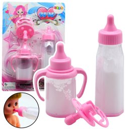LeanToys Zestaw Dla Niemowlaka Lalki Butelki Znikające Mleko Smoczek LEAN TOYS