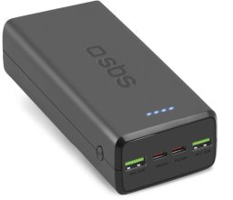 Powerbank SBS Mobile SBS TTBB30000PD20K bank mocy Litowo-polimerowy (LiPo) 30000 mAh Czarny