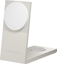 Ładowarka Native Union Rise 3-in-1 INT Qi2 Wireless Charger - bezprzewodowa ładowarka Qi2 15W do trzech urządzeń kompatybilna z MagSafe, adapter oraz wtyczki EU i UK w zestawie (sandstone)