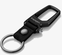 Spigen Spigen Carabiner With KeyRing 1 Pack, black