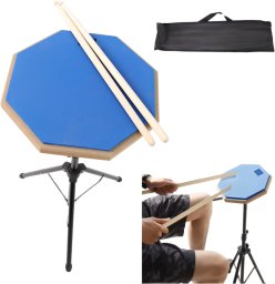 V-Tone V-TONE PDS1 BL niebieski pad perkusyjny do ćwiczeń statyw pałeczki pokrowiec zestaw 12"