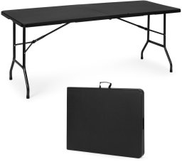 ModernHome Stół cateringowy 180 cm składany w walizkę czarny EDUKAMP