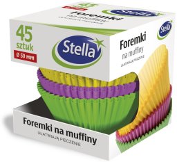 Stella Stella Foremki na muffiny kolorowe - średnica 50mm. 45szt.