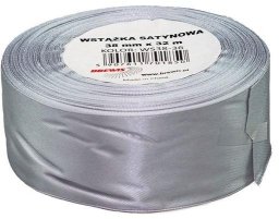 BREWIS Wstążka satynowa srebrna 38mmx32m