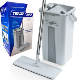Mop Tenzi TENZI MOP Płaski Z Wyciskaczem - Mop Z Wiadrem Dwukomorowym
