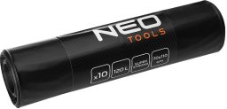 Neo Worki budowlane 120 L, czarne, 10 sztuk, 100 mic