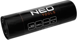 Neo Worki budowlane 240 L, czarne, 10 sztuk, 60 mic