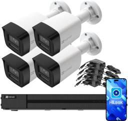 Rejestrator Ezviz Zestaw do monitoringu EZVIZ 4x kamera PoE 8Mpx, rejestrator, dysk 2TB