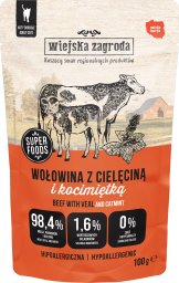 Wiejska Zagroda Karma mokra dla kota Wołowina z cielęciną i kocimiętką (dorosły) 100g