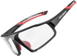 RockBros Okulary rowerowe fotochromowe UV400 z etui SP216BK - czarno-czerwone