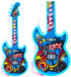 LeanToys Gitara Elektryczna Dla Dzieci Melodie Gama Solmizacyjna Niebieski LEAN Toys