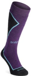Bridgedale Skarpety narciarskie damskie Ski MW Plus - dark purple 38 - 40