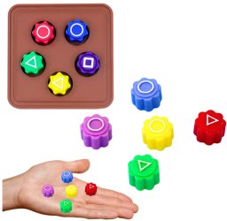 LeanToys Kości Do Gry W Gonggi Hacele Gra Zręcznościowa Squid Games Podstawka 5szt B LEAN TOYS