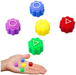 LeanToys Kości Do Gry W Gonggi Hacele Gra Zręcznościowa Squid Games 5szt LEAN TOYS
