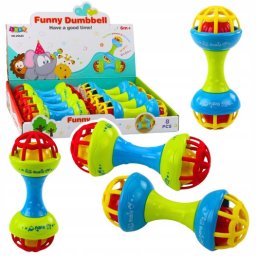 LeanToys Grzechotka Gryzak Dla Niemowląt Hantelek Kolorowy