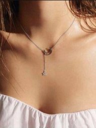 ITIMPORT NASZYJNIK CHOKER CELEBRYTKA DŁUGA BOHO SREBRNY 52