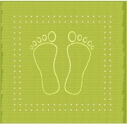 Kleine Wolke KLEINE WOLKE Foot Mata bezp. KiwiGreen 36x72