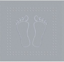 Kleine Wolke KLEINE WOLKE Foot Mata bezp. grey 55x55