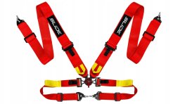 SLIDE_F Pasy sportowe Slide V2 Quick Carbon Czerwone 4P 3"
