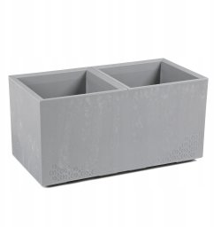Lamela Kwietnik KARO 800x400x400 beton ECO recycled - jasny szary beton LA936-70 Lamela