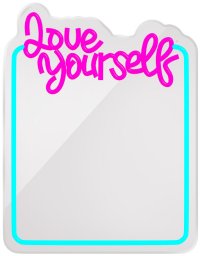 Forever Neon MIRROR LED LOVE YOURSELF błękit róż FMNE01 Light