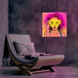 Forever Neon ART LED POWER WOMAN żółto fioletowy FLA02 Light