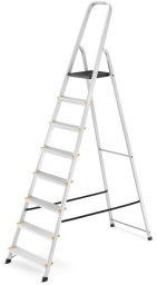 DRABEST Drabina aluminiowa, 8 stopni, wytrzymałość 150 kg I-1918