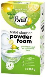 DRAMERS  BRAIT Wulkan Pieniący proszek do czyszczenia toalet Lemon & Basil 3 x 100 g