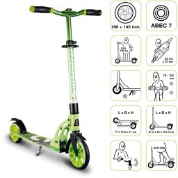 SixDegrees Six Degrees Aluminium Scooter 180/145 mm green AU 587