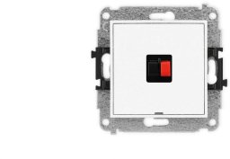Karlik ICON Mechanizm gniazda głośnikowego pojedynczego, bez pola opisowego biały IGGBO-1
